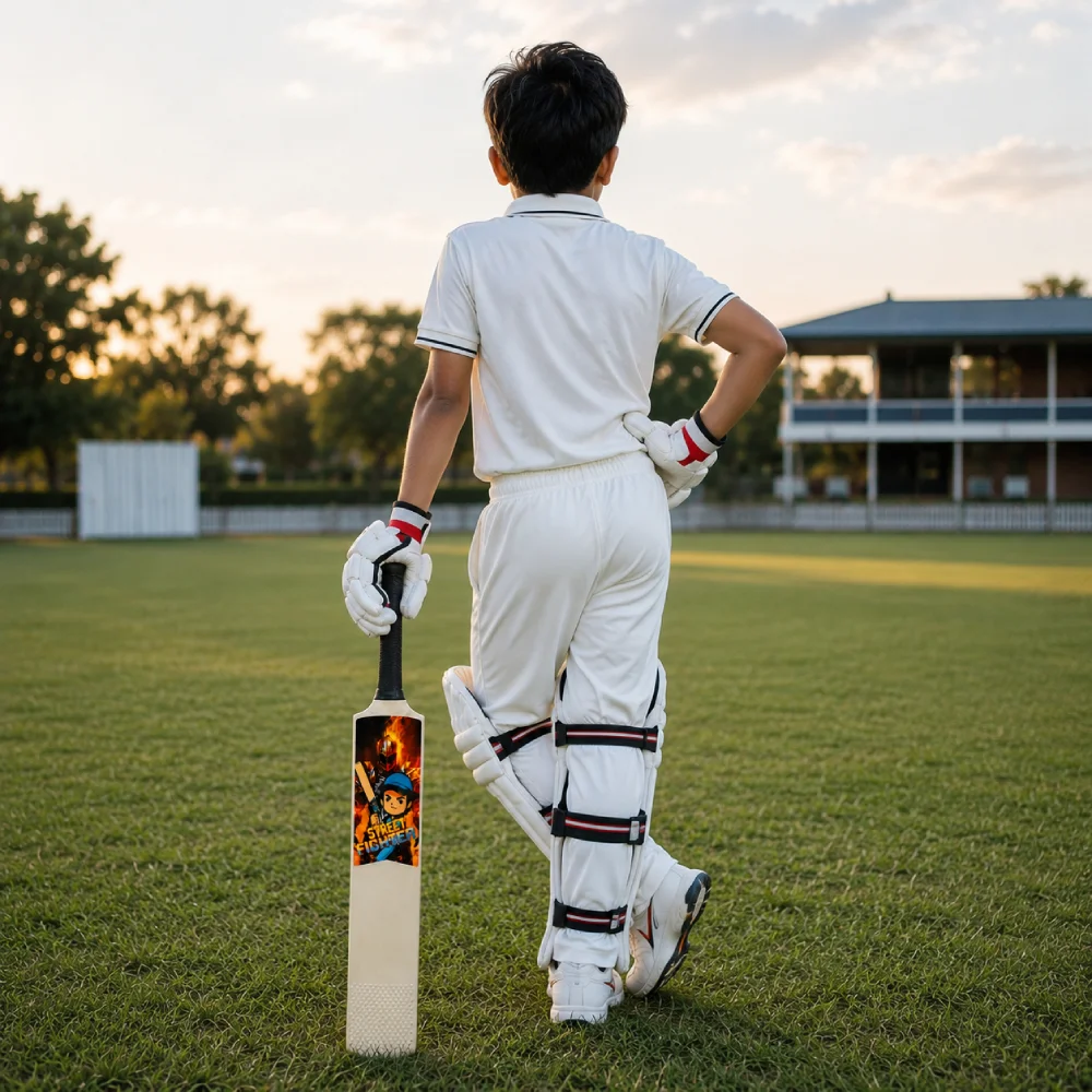 Plastic Cricket Bat for Kids with Tennis Ball _ Size 6 - 5 - Kidora kids